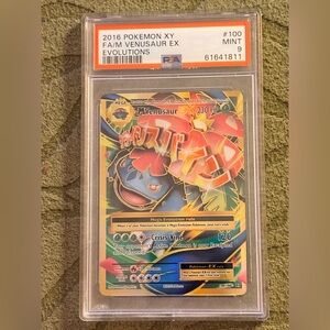 Mega Venusaur EX Pokémon Card GRADED 9 MINT